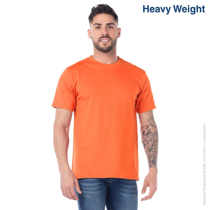 Custom Men's Heavy Weight Crew Neck Short Sleeve T Shirt