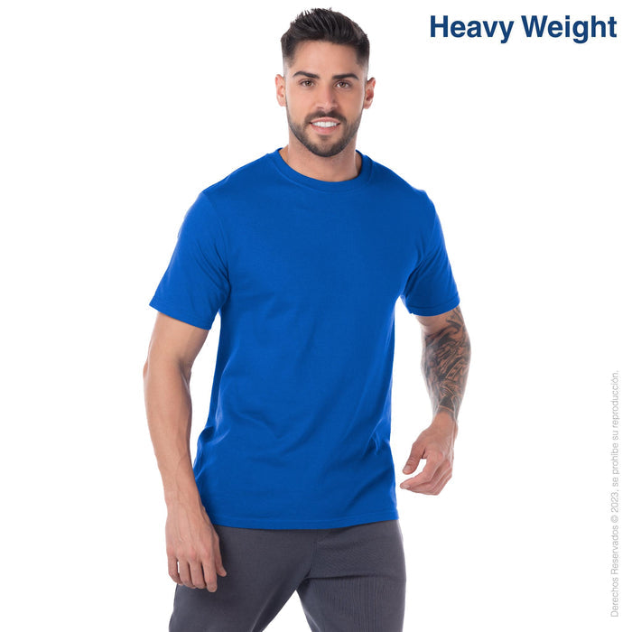 Custom Men's Heavy Weight Crew Neck Short Sleeve T Shirt