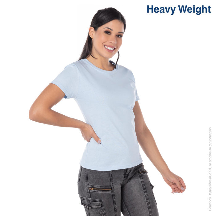 Women’s Heavy Weight Crew Neck Short Sleeve Silhouette T-Shirt