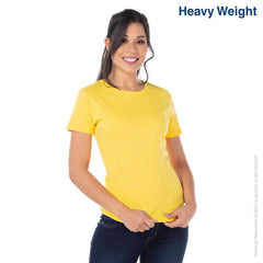 Custom Women’s Heavy Weight Crew Neck Short Sleeve Silhouette T-Shirt