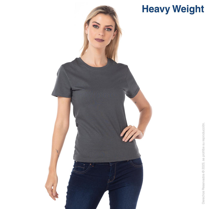 Custom Women’s Heavy Weight Crew Neck Short Sleeve Silhouette T-Shirt