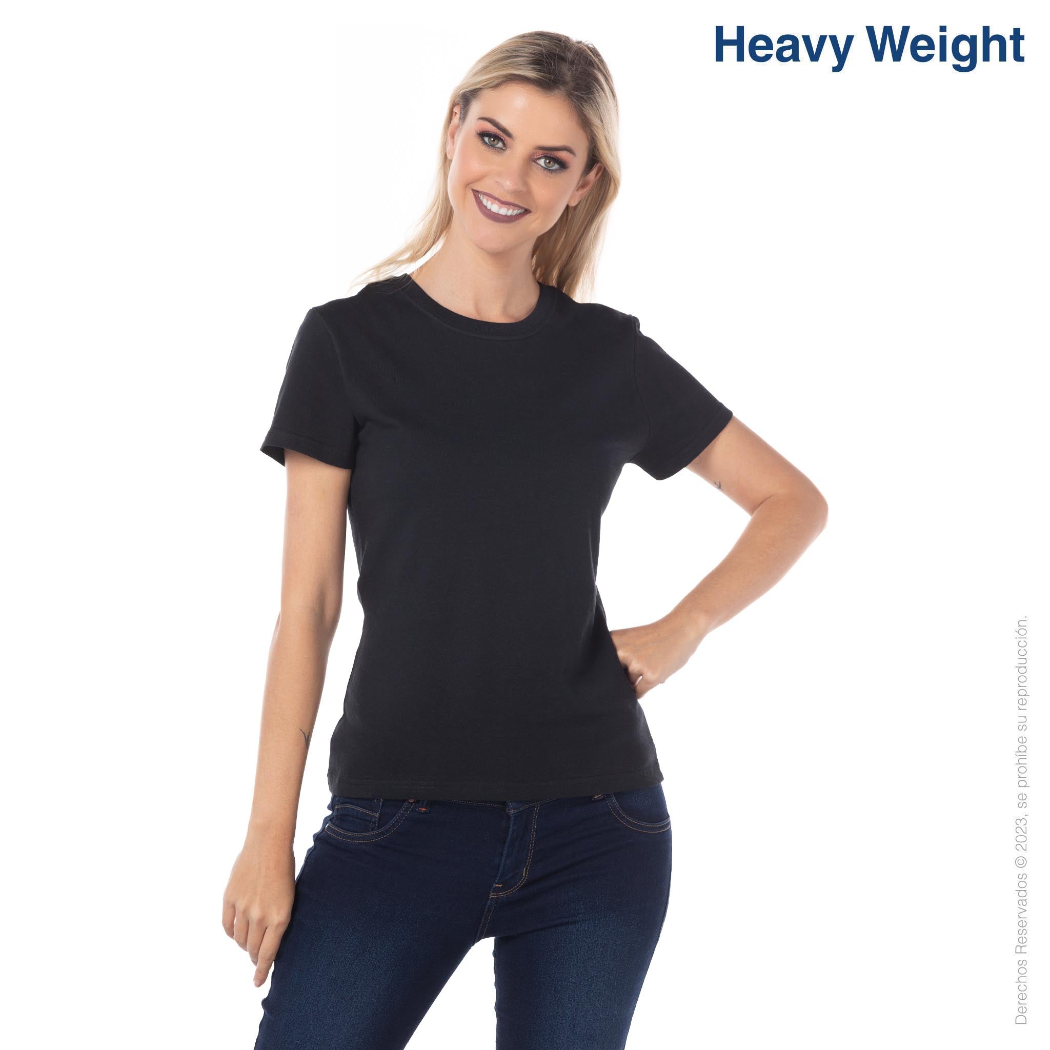 Women’s Heavy Weight Crew Neck Short Sleeve Silhouette T-Shirt