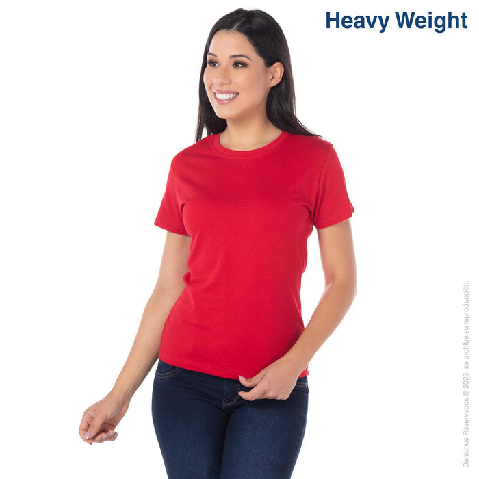 Custom Women’s Heavy Weight Crew Neck Short Sleeve Silhouette T-Shirt