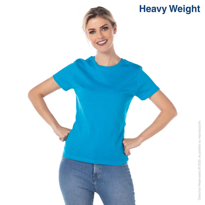 Custom Women’s Heavy Weight Crew Neck Short Sleeve Silhouette T-Shirt