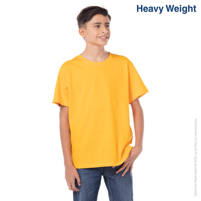 Custom Youth’s Heavy Weight Crew Neck Short Sleeve T-Shirt