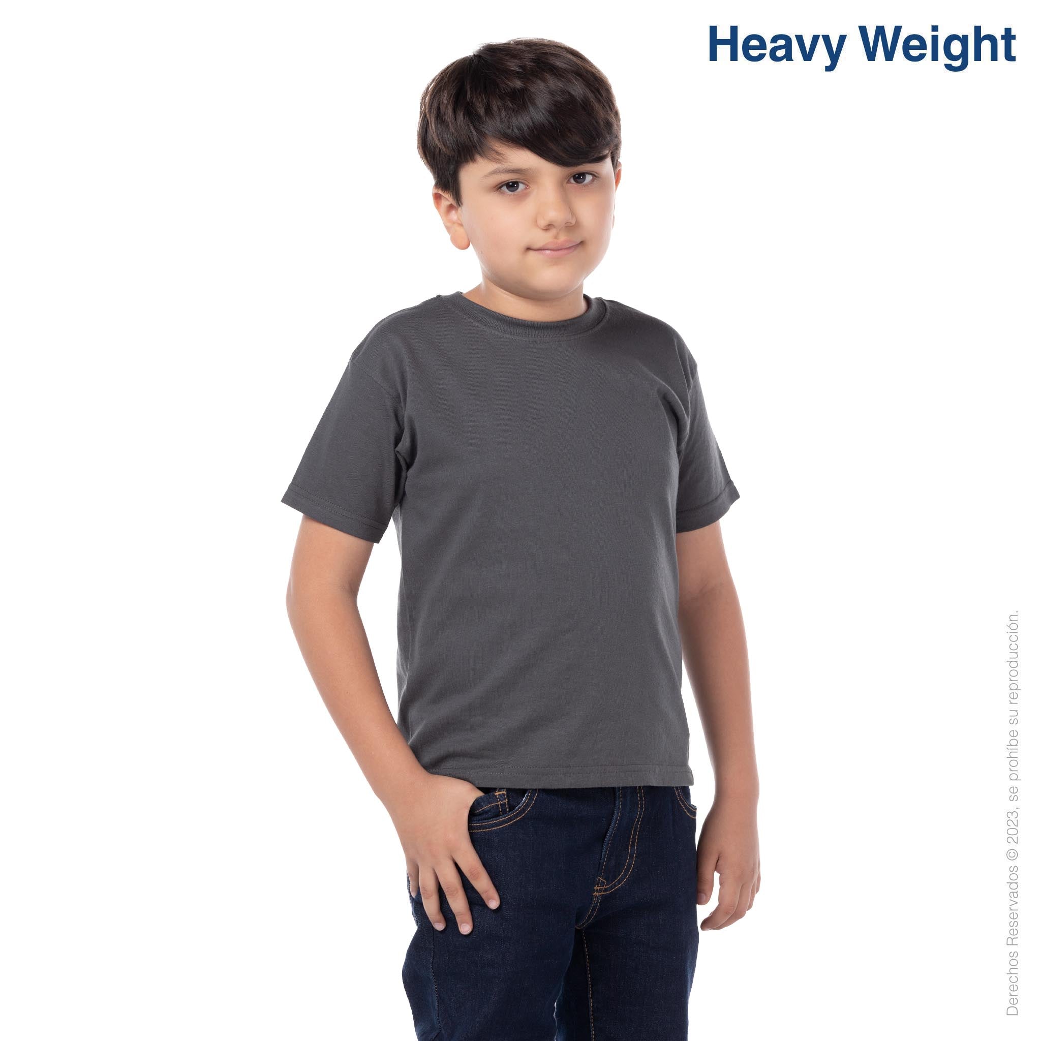 Kid’s Unisex Heavy Weight Crew Neck Short Sleeve T-Shirt