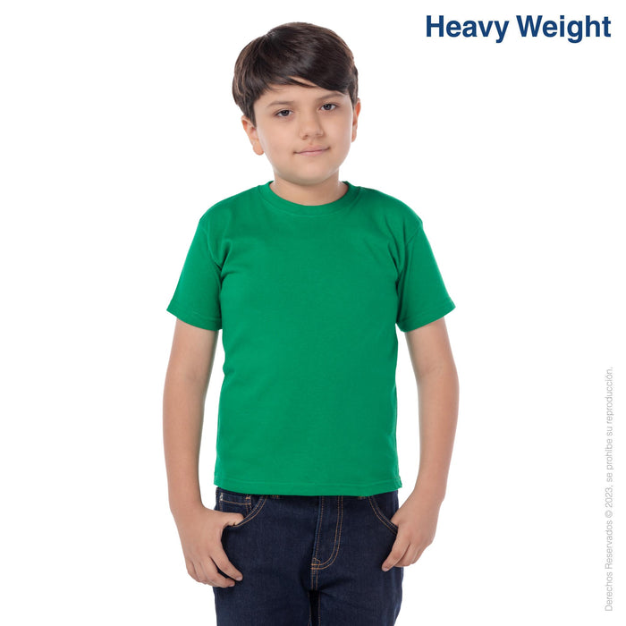 Kid’s Unisex Heavy Weight Crew Neck Short Sleeve T-Shirt