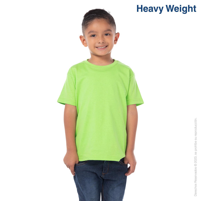 Kid’s Unisex Heavy Weight Crew Neck Short Sleeve T-Shirt