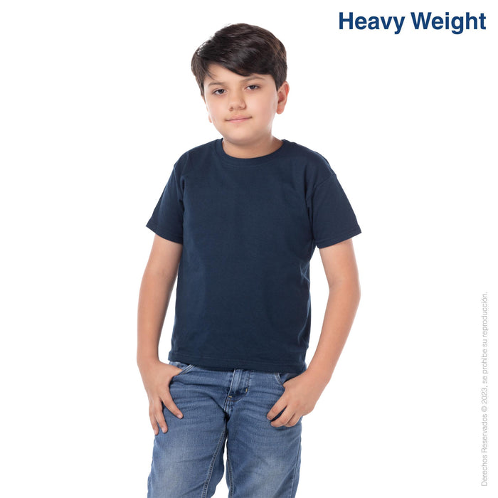 Kid’s Unisex Heavy Weight Crew Neck Short Sleeve T-Shirt