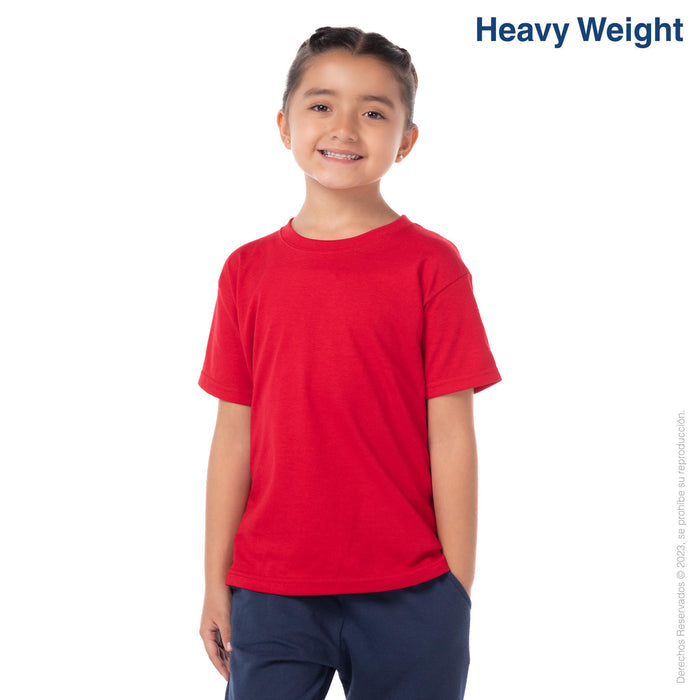 Kid’s Unisex Heavy Weight Crew Neck Short Sleeve T-Shirt